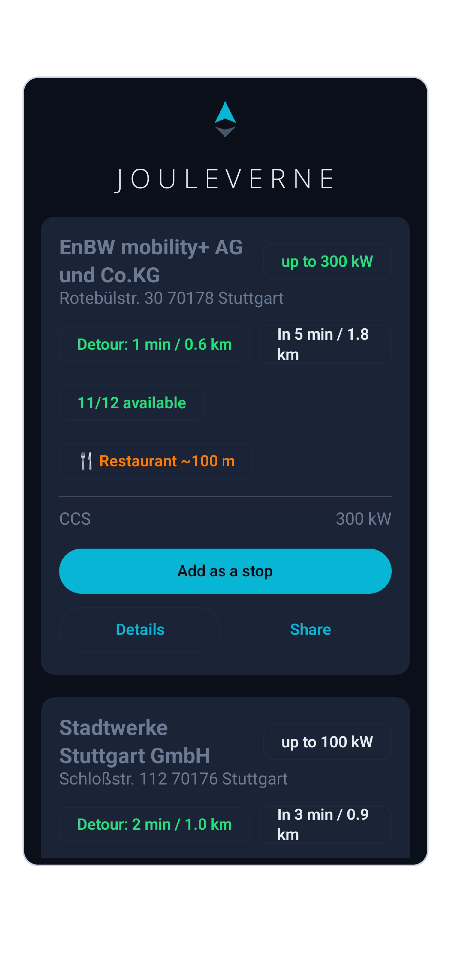 JouleVerne on a smartphone